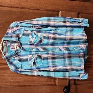 Mens BKE Button Up Plaid
